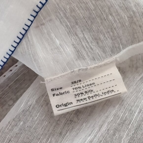 Bode NWT Sheer Pagoda Shirt Silk Linen Men's XS/S - Picture 11 of 11